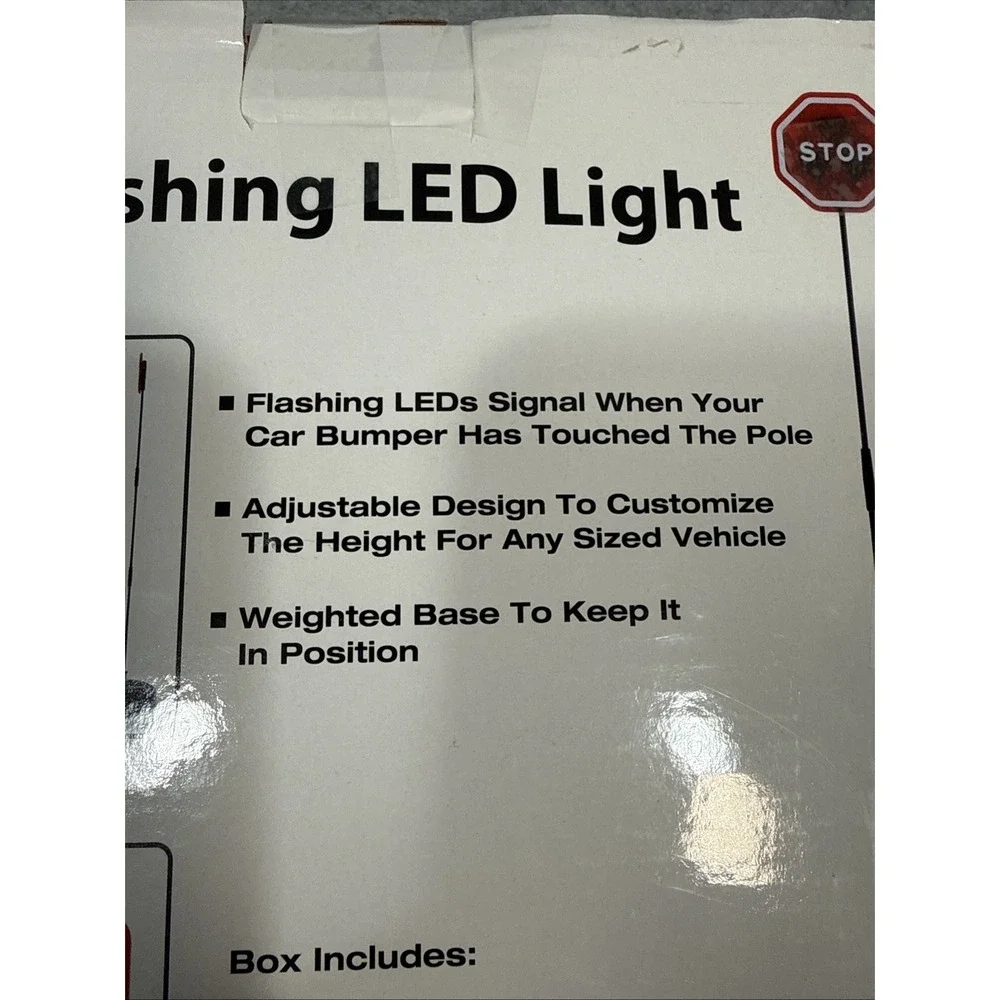Flashing LED Flashing Light Parking Stop Sign For Garage Parkez Weighted Safety